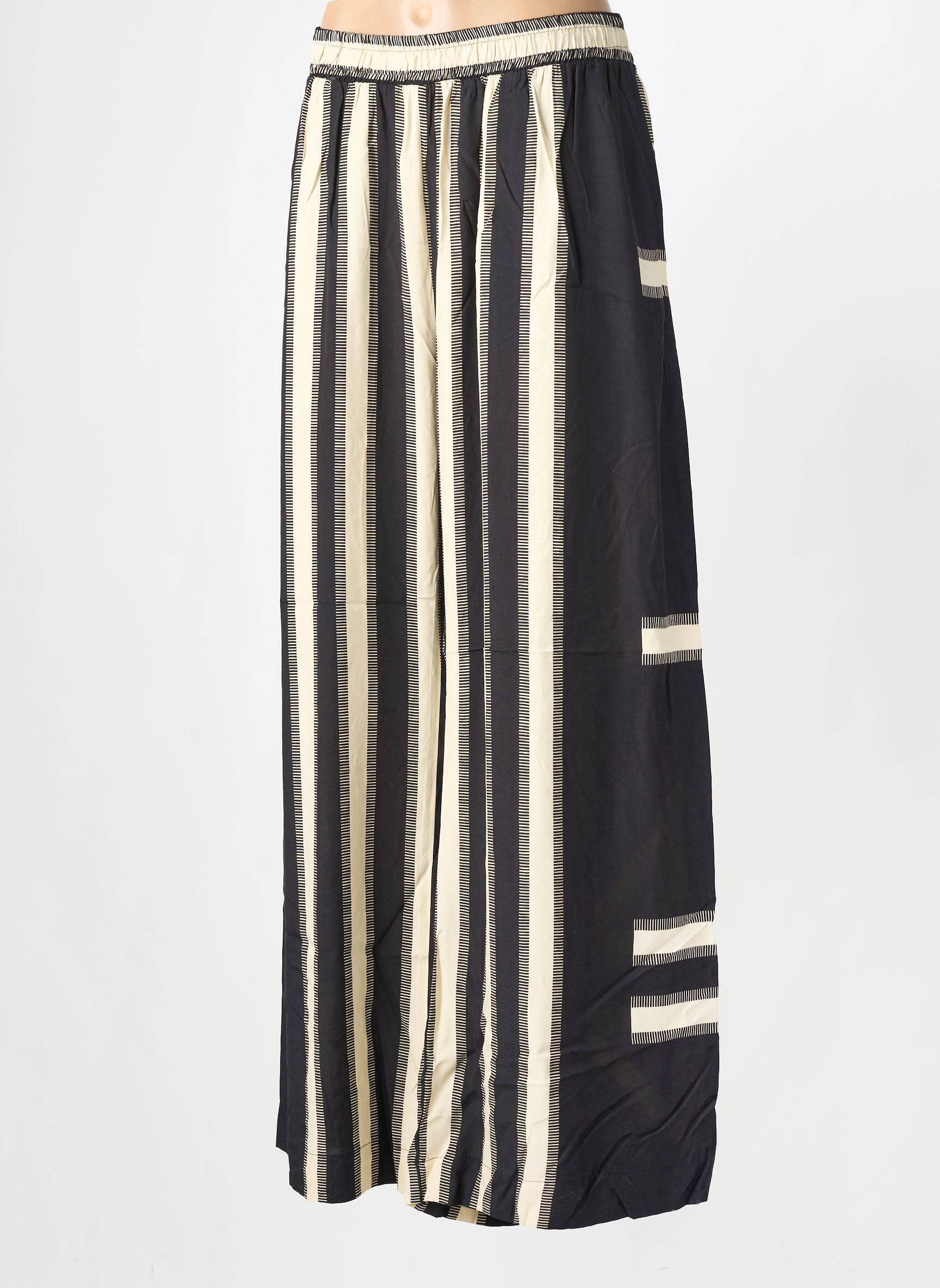 Pantalon large poches taille normale noir MAT. femme