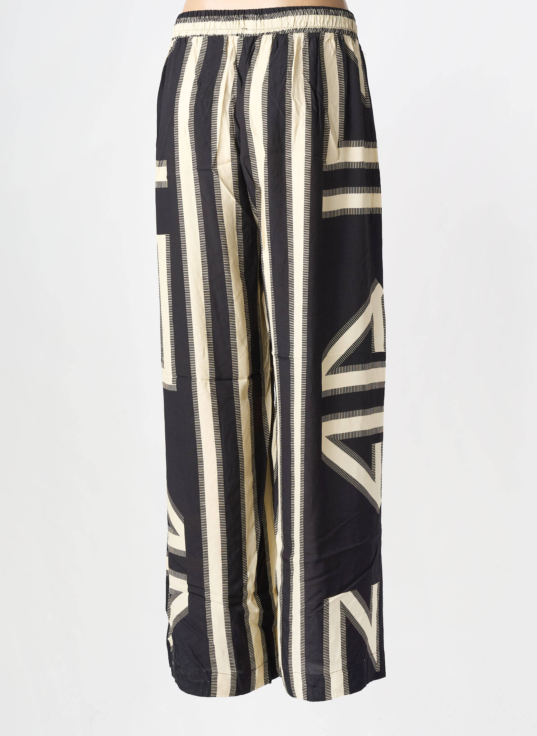 Pantalon large poches taille normale noir MAT. femme