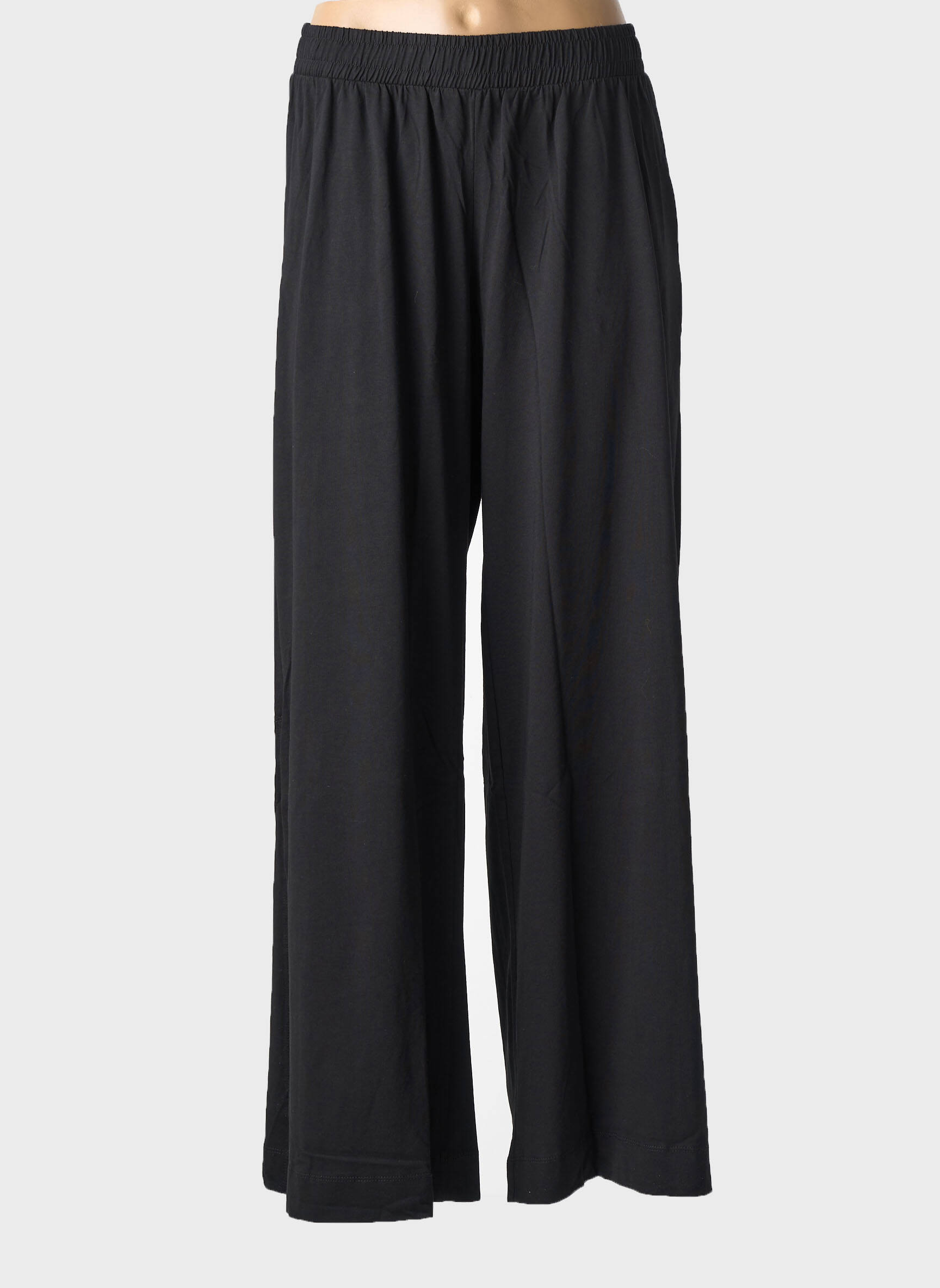 Pantalon large taille normale taille normale noir MAT. femme