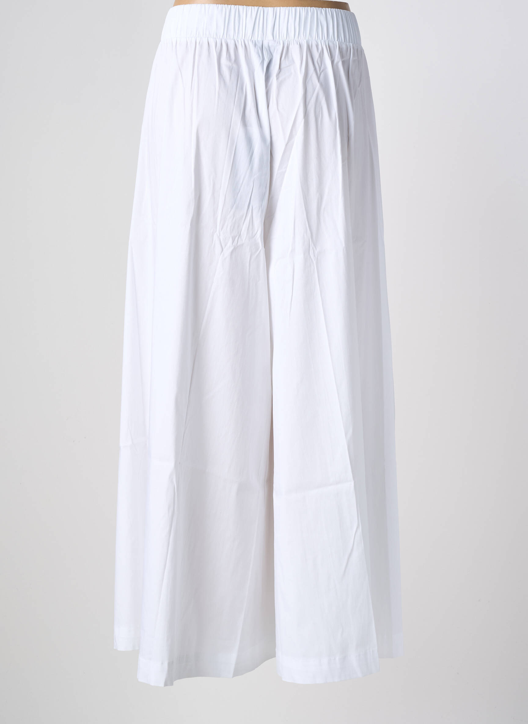 Pantalon 7/8 taille élastique taille normale blanc MAT. femme