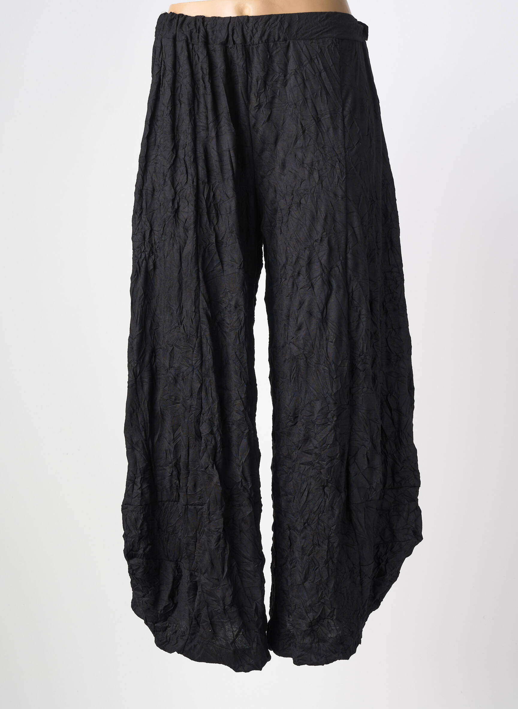 Pantalon large coupe fluide taille normale noir OLIVER JUNG femme