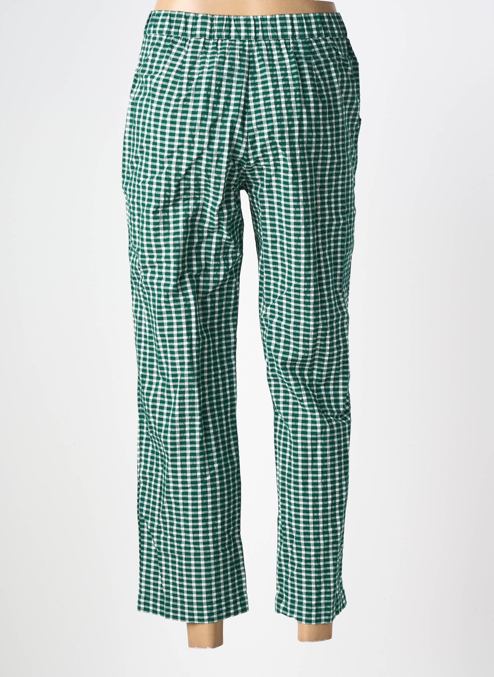 Pantalon 7/8 taille élastique taille normale vert NICE THINGS femme