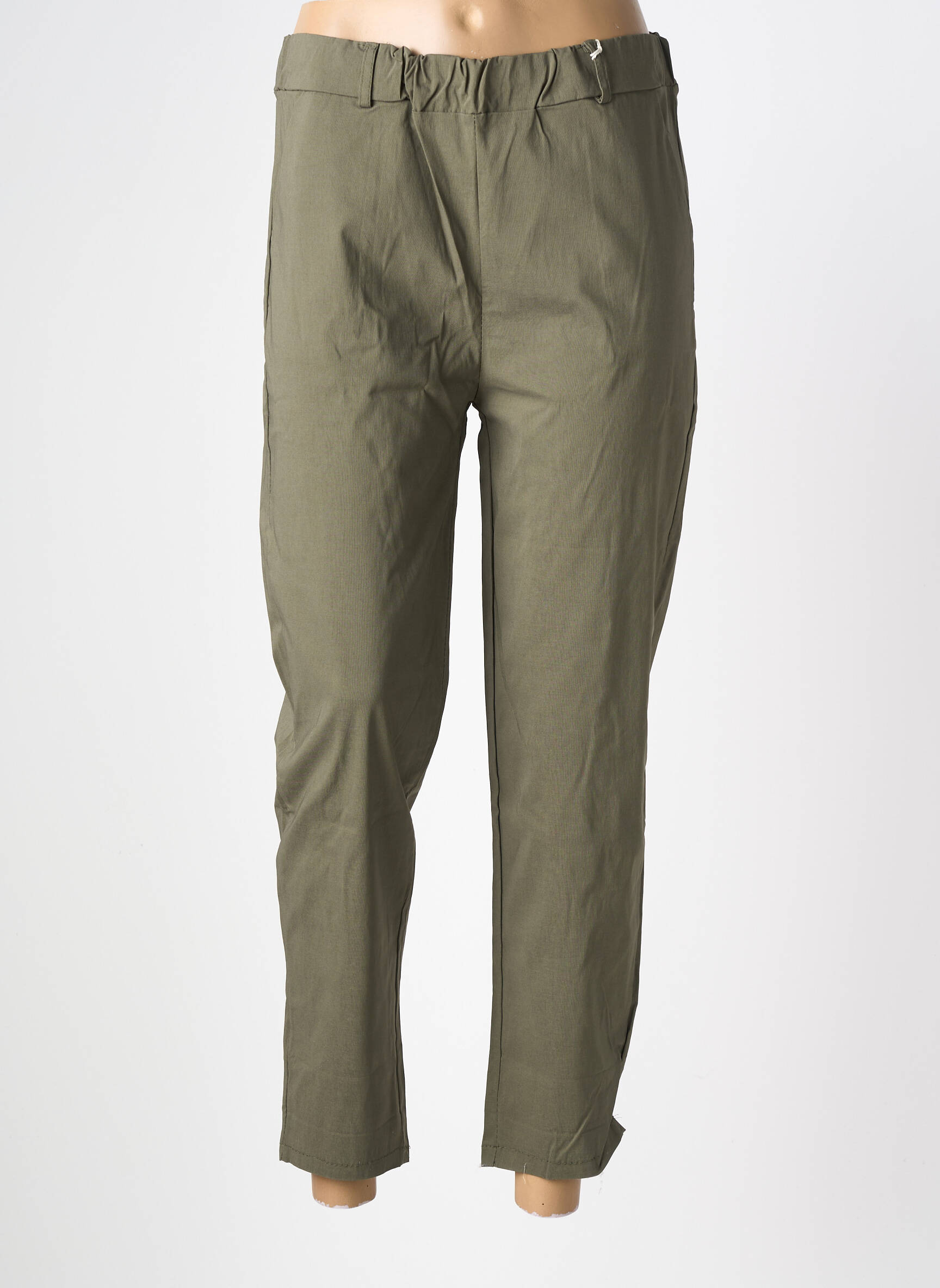 Pantalon 7/8 taille élastique taille normale vert NEW HAO MAI femme