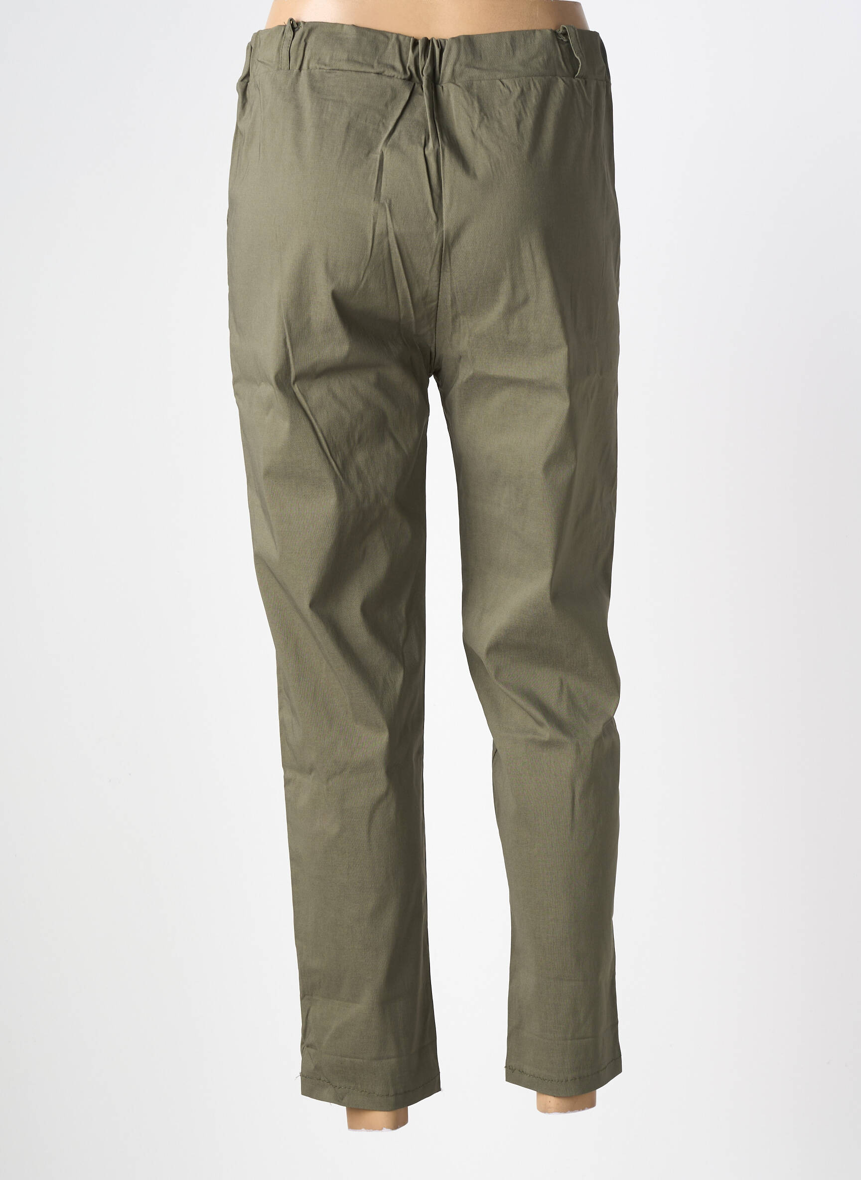 Pantalon 7/8 taille élastique taille normale vert NEW HAO MAI femme