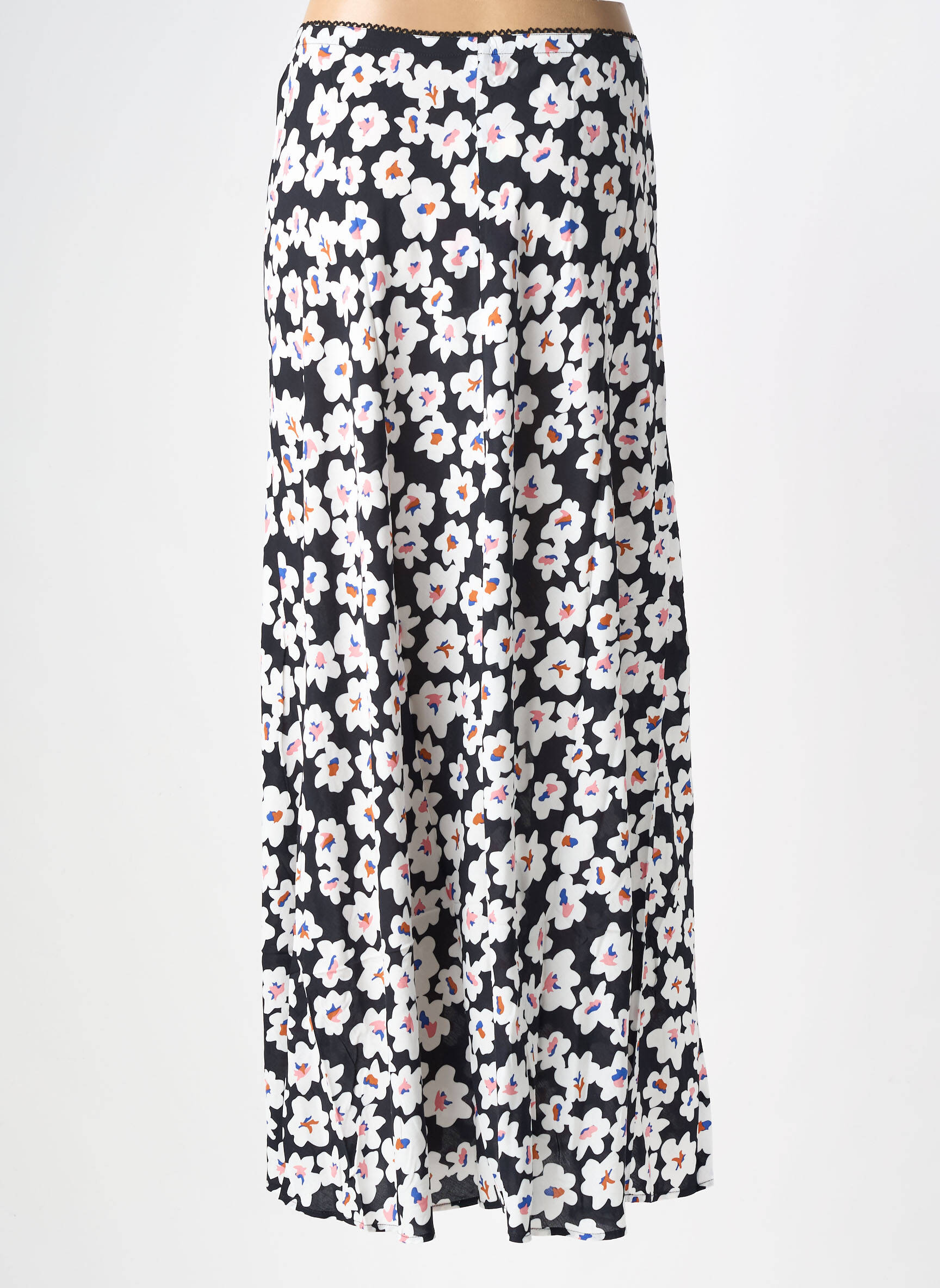 Jupe longue coupe fluide noir BLUTSGESCHWISTER femme