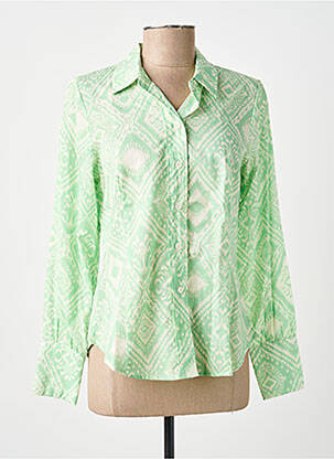 Chemisier coupe cintrée manches longues vert TRAMONTANA femme