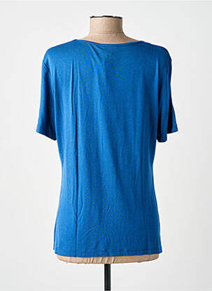 T-shirt col v manches courtes bleu GUY DUBOUIS femme