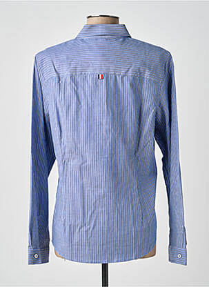 Chemisier coupe cintrée manches longues bleu DELAHAYE femme