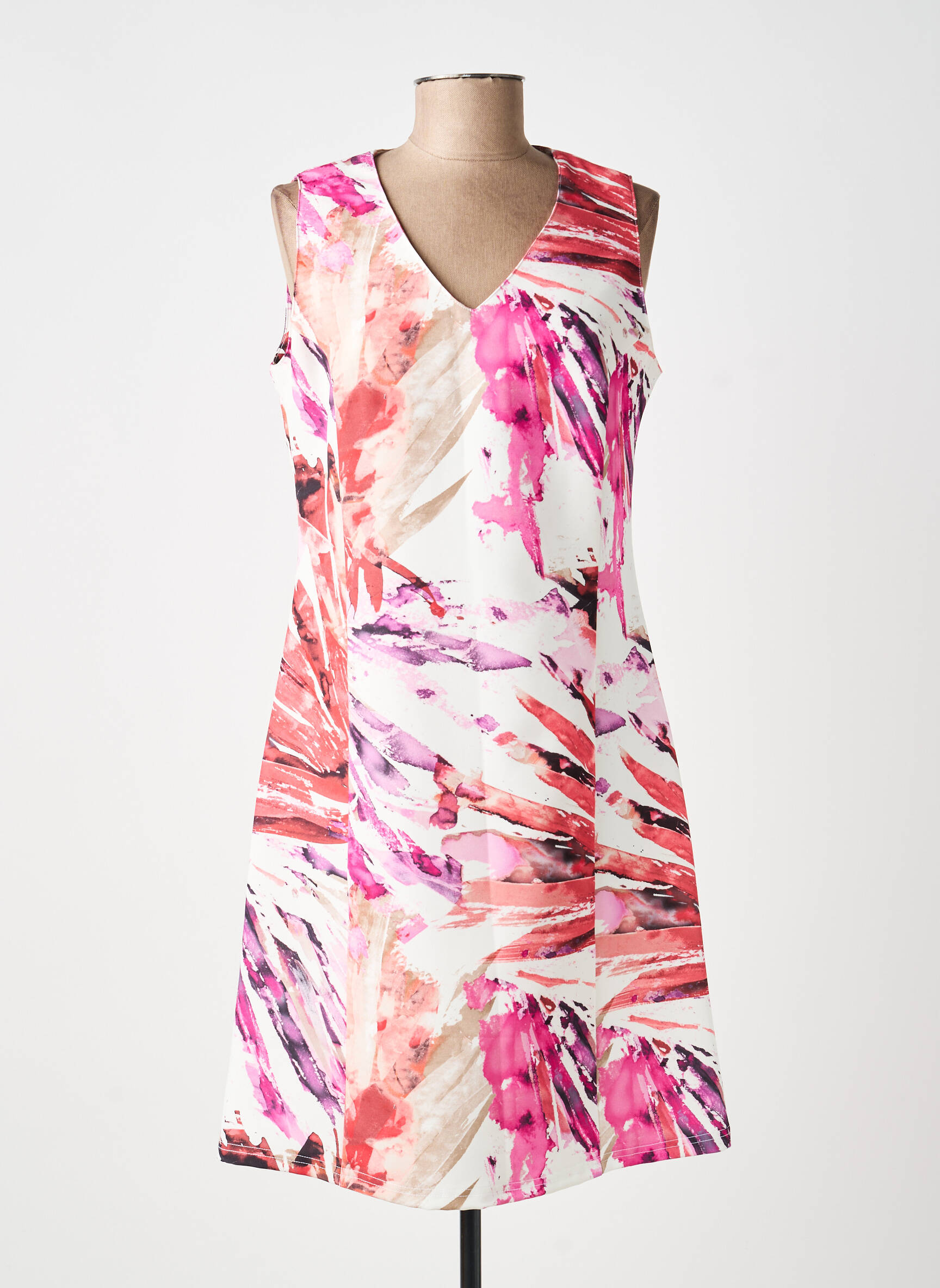 Robe courte sans manche sans manche rose GREGORY PAT femme
