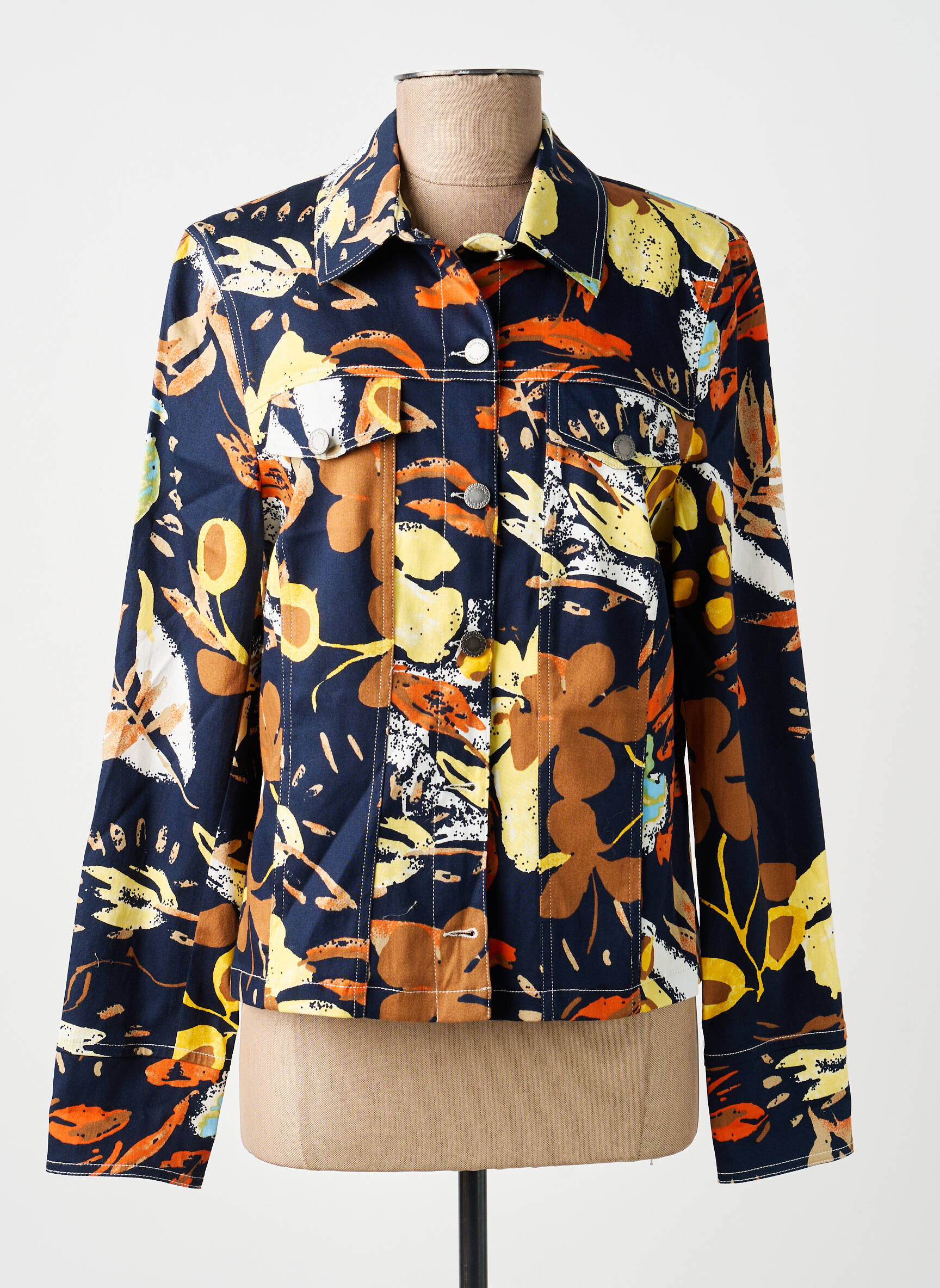 Veste casual coupe cintrée bleu GUY DUBOUIS femme
