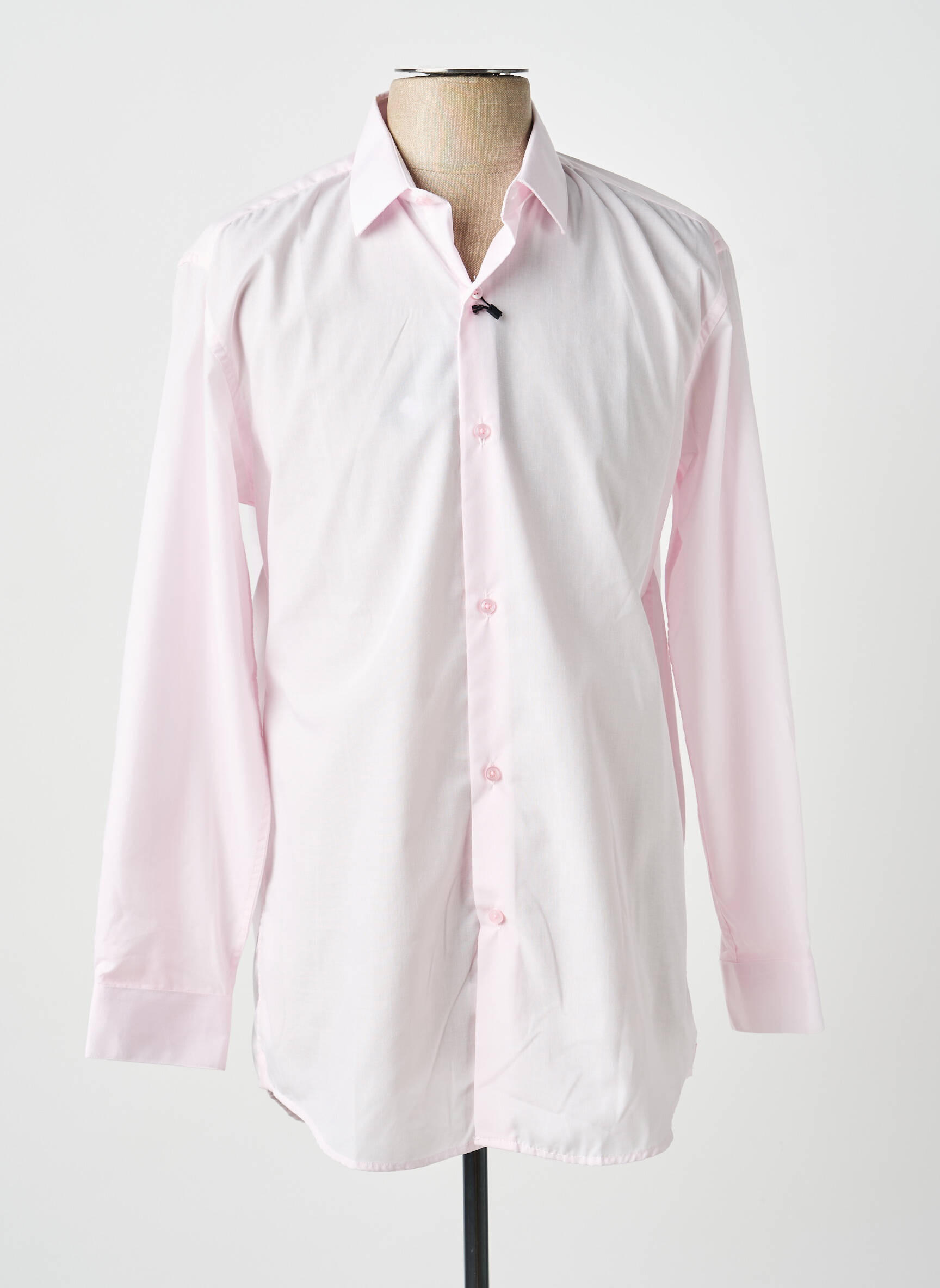 Chemise manches longues coupe droite rose EDISSON HARRY'S homme
