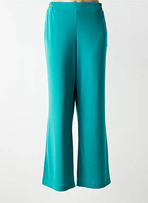 Pantalon droit tissage crêpe taille normale vert GREGORY PAT femme