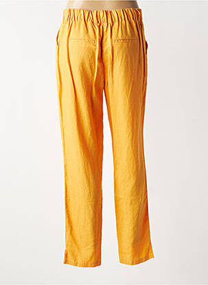 Pantalon droit tissage crêpe taille normale orange C'EST BEAU LA VIE femme