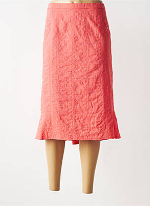 Jupe mi-longue taille normale orange FRANCE RIVOIRE femme