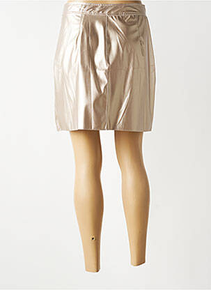 Jupe courte taille à pinces beige CERISE BLUE femme