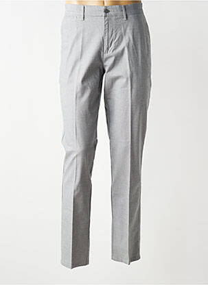 Pantalon chino tissage chiné taille normale gris LCDN homme