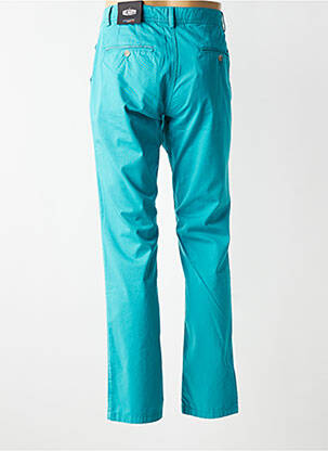 Pantalon chino tissage popeline taille normale bleu DELAHAYE homme