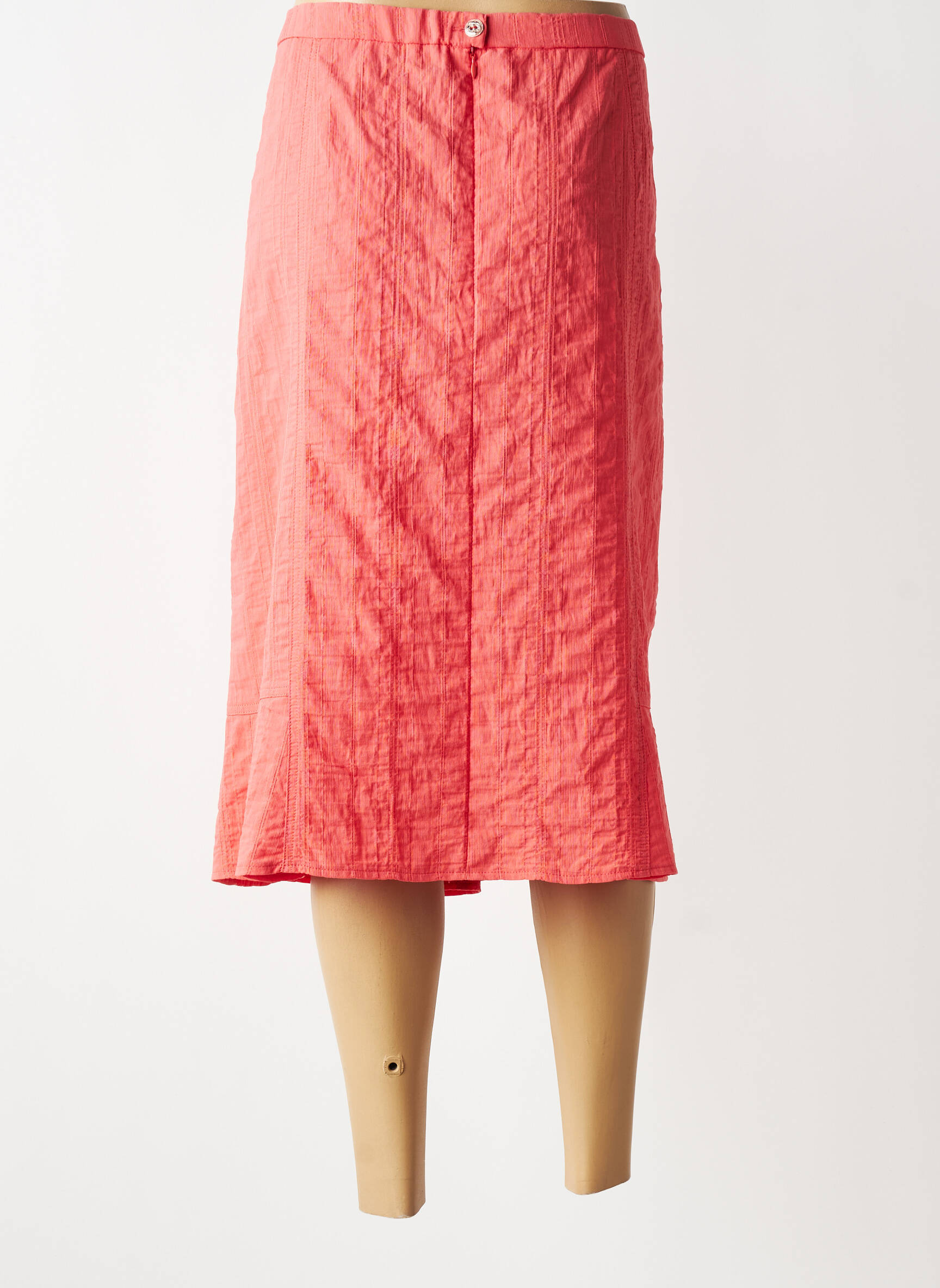 Jupe mi-longue taille normale orange FRANCE RIVOIRE femme