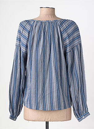 Blouse col rond manches longues bleu LA PETITE ETOILE femme