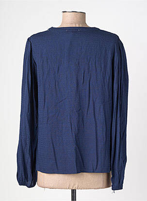 Blouse manches longues manches longues bleu EMILIE.K femme