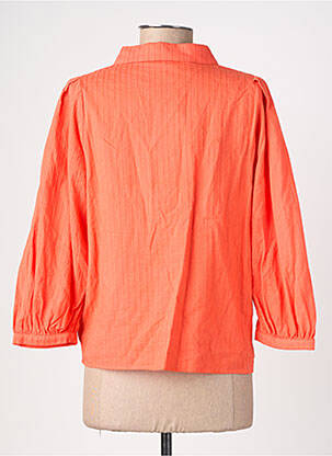 Blouse tissage popeline manches 3/4 orange ARTLOVE femme