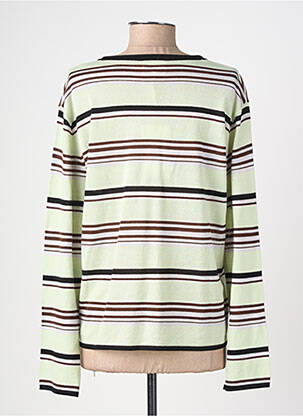 Pull coupe cintrée manches longues vert ARTLOVE femme