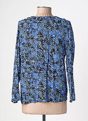 Top coupe fluide manches 3/4 bleu ARTLOVE femme
