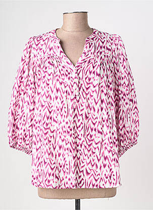 Blouse imprimé fantaisie manches 3/4 violet LA PETITE ETOILE femme