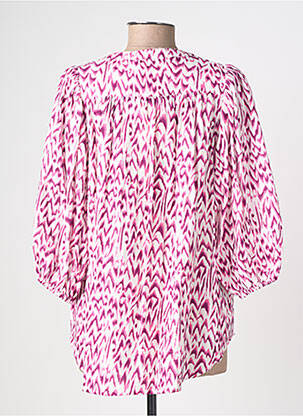 Blouse imprimé fantaisie manches 3/4 violet LA PETITE ETOILE femme