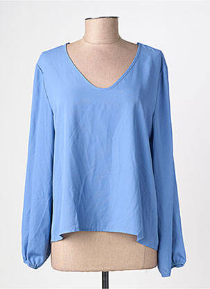Blouse manches longues manches longues bleu MARYLEY femme