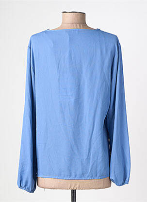 Blouse manches longues manches longues bleu MARYLEY femme