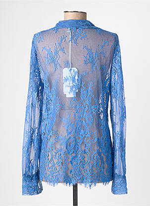 Chemisier coupe cintrée manches longues bleu MARYLEY femme