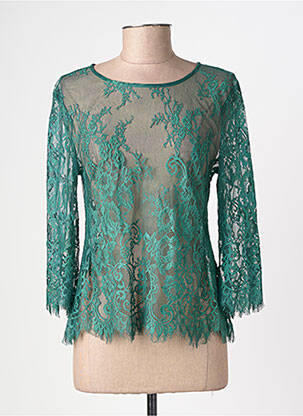 Top stretch manches 3/4 vert MARYLEY femme