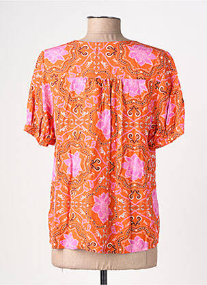 Chemisier manches courtes manches courtes orange LA PETITE ETOILE femme