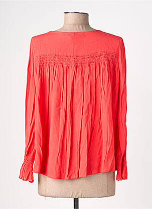 Chemisier coupe fluide manches longues rouge EMILIE.K femme