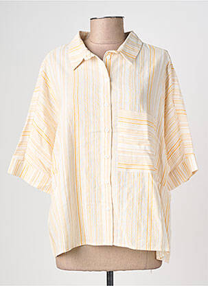 Chemisier tissage crêpe manches 3/4 jaune ARTLOVE femme