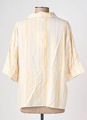 Chemisier tissage crêpe manches 3/4 jaune ARTLOVE femme