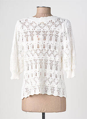 Gilet manches courtes coupe cintrée blanc LA PETITE ETOILE femme