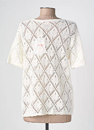Gilet manches courtes coupe cintrée beige EMILIE.K femme