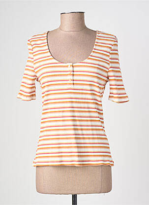 T-shirt stretch manches courtes orange ARTLOVE femme