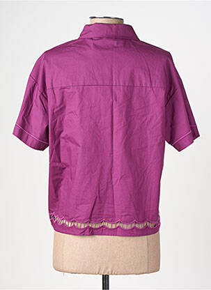 Chemisier manches courtes manches courtes violet LA PETITE ETOILE femme