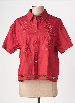 Chemisier manches courtes manches courtes rouge LA PETITE ETOILE femme