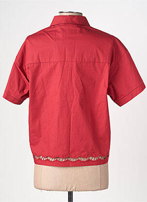 Chemisier manches courtes manches courtes rouge LA PETITE ETOILE femme