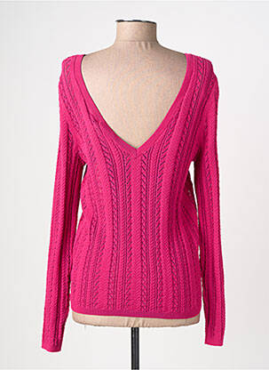 Pull maille ajourée manches longues rose LA PETITE ETOILE femme