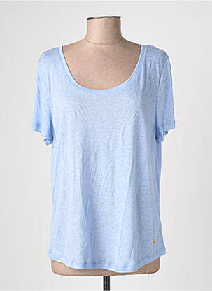 T-shirt col rond manches courtes bleu LA PETITE ETOILE femme