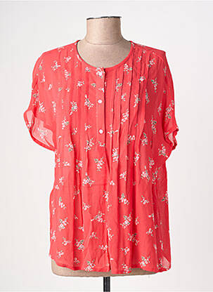 Blouse légère et transparente manches courtes rouge NUMPH femme