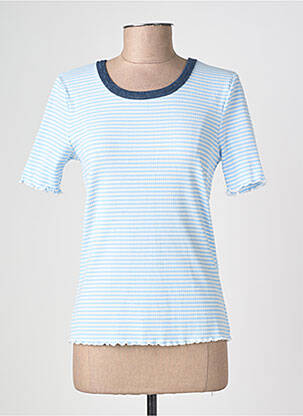 T-shirt stretch manches courtes bleu NUMPH femme