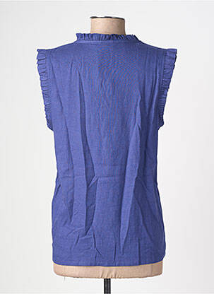 Blouse tissage crêpe manches courtes bleu NUMPH femme
