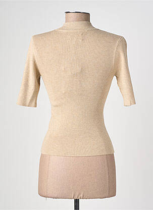 Pull stretch manches courtes beige NUMPH femme