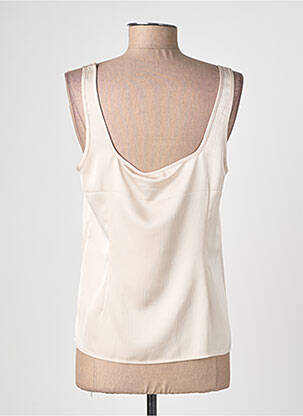 Top col carré fines bretelles beige NUMPH femme
